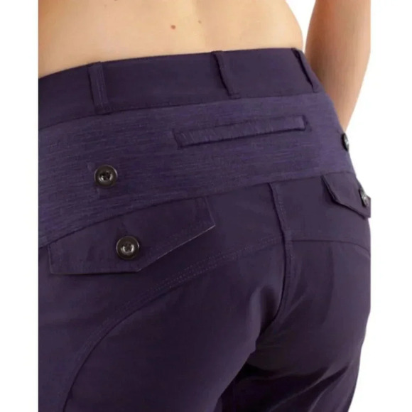 Lululemon Pedal Power Cycling Pant Dense Purple Reflective Commuter Trouser Sz 6 - Picture 2 of 12